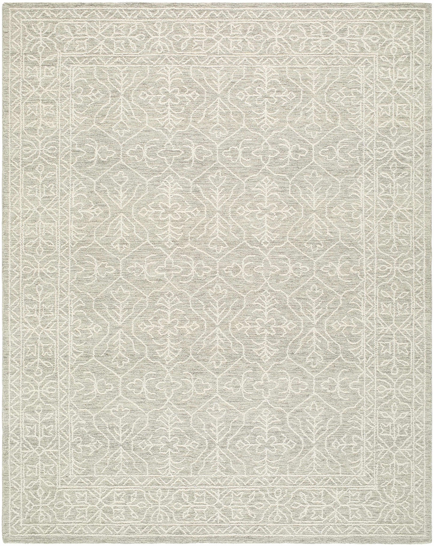 Yadid Gray Wool Area Rug