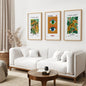 Modern Abstract Flower Marker Set of 3 Piece