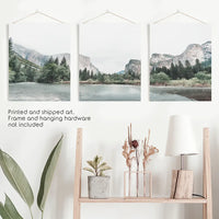 Yosemite Valley Triptych. US National Park Wall Art Prints