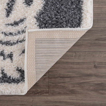 Zane Charcoal Tibetan Tiger Plush Rug