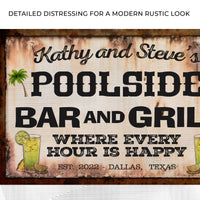 Poolside Bar And Grill Sign III