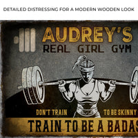 Real Girl Gym Sign