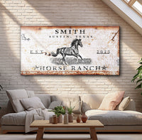 Rustic Horse Ranch Sign