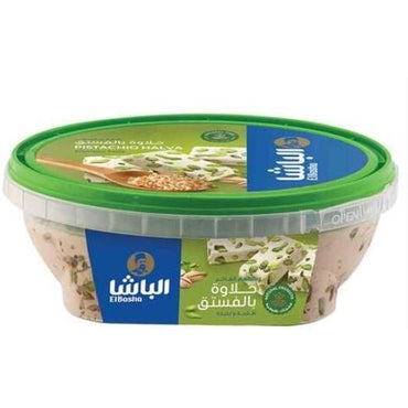 AlBasha Original Pistachio Halva, 350 G Sweetened Treat with Rich Flavor and Nutty Crunch