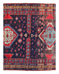 Antique 19th Century Handwoven Kazak Tribal Rug 5’ x 8’
