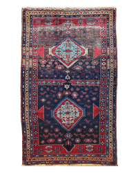 Antique 19th Century Handwoven Kazak Tribal Rug 5’ x 8’