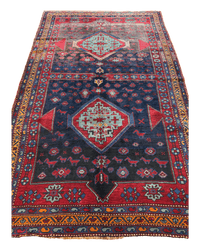 Antique 19th Century Handwoven Kazak Tribal Rug 5’ x 8’