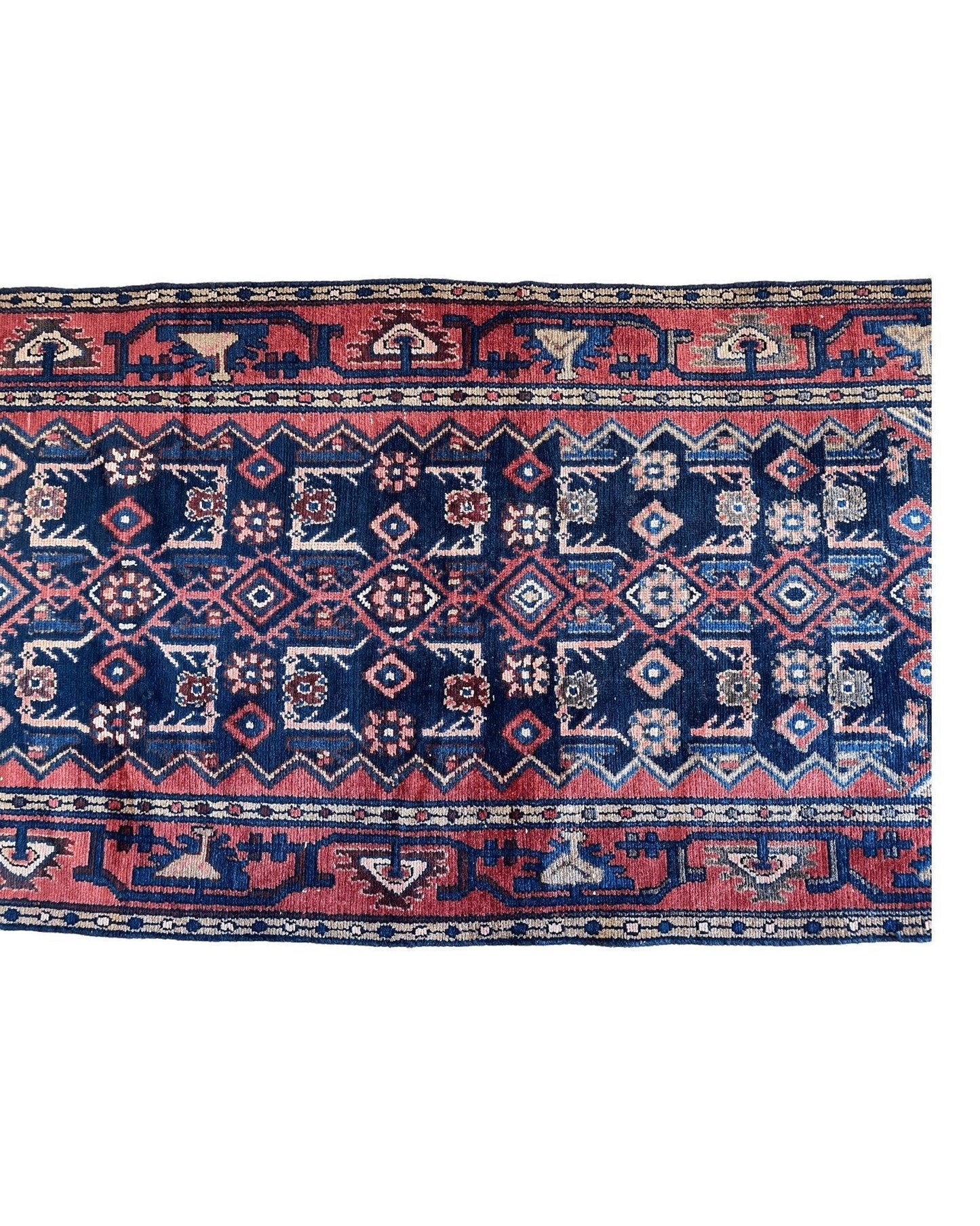 Antique Vegetable Dye Malayer Persian Runner Rug 3x10’4”