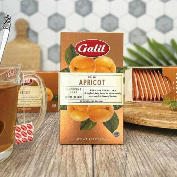 Apricot Herbal Tea | 20' Tea Bags | 1.23 oz | Galil