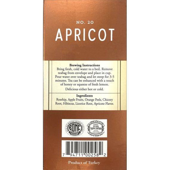 Apricot Herbal Tea | 20' Tea Bags | 1.23 oz | Galil