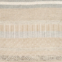 Bancroft Ivory Handwoven Textured Pouf