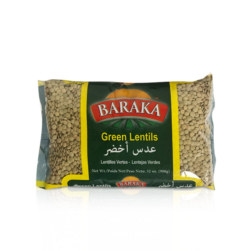 Baraka Green Lentils 908G