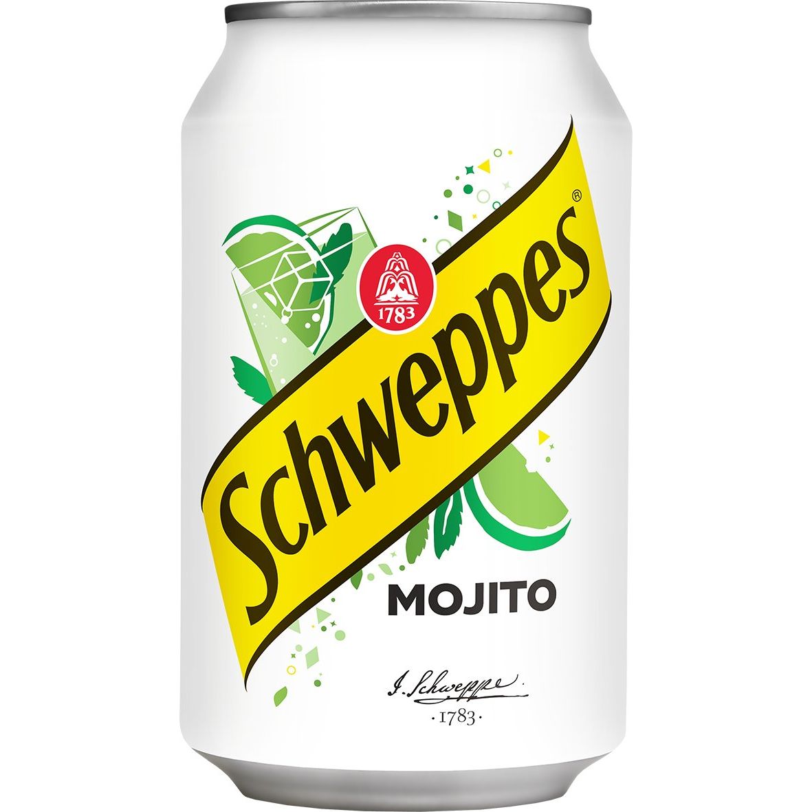 Bautura racoritoare carbogazoasa Schweppes Mojito, Doza 0.33L,