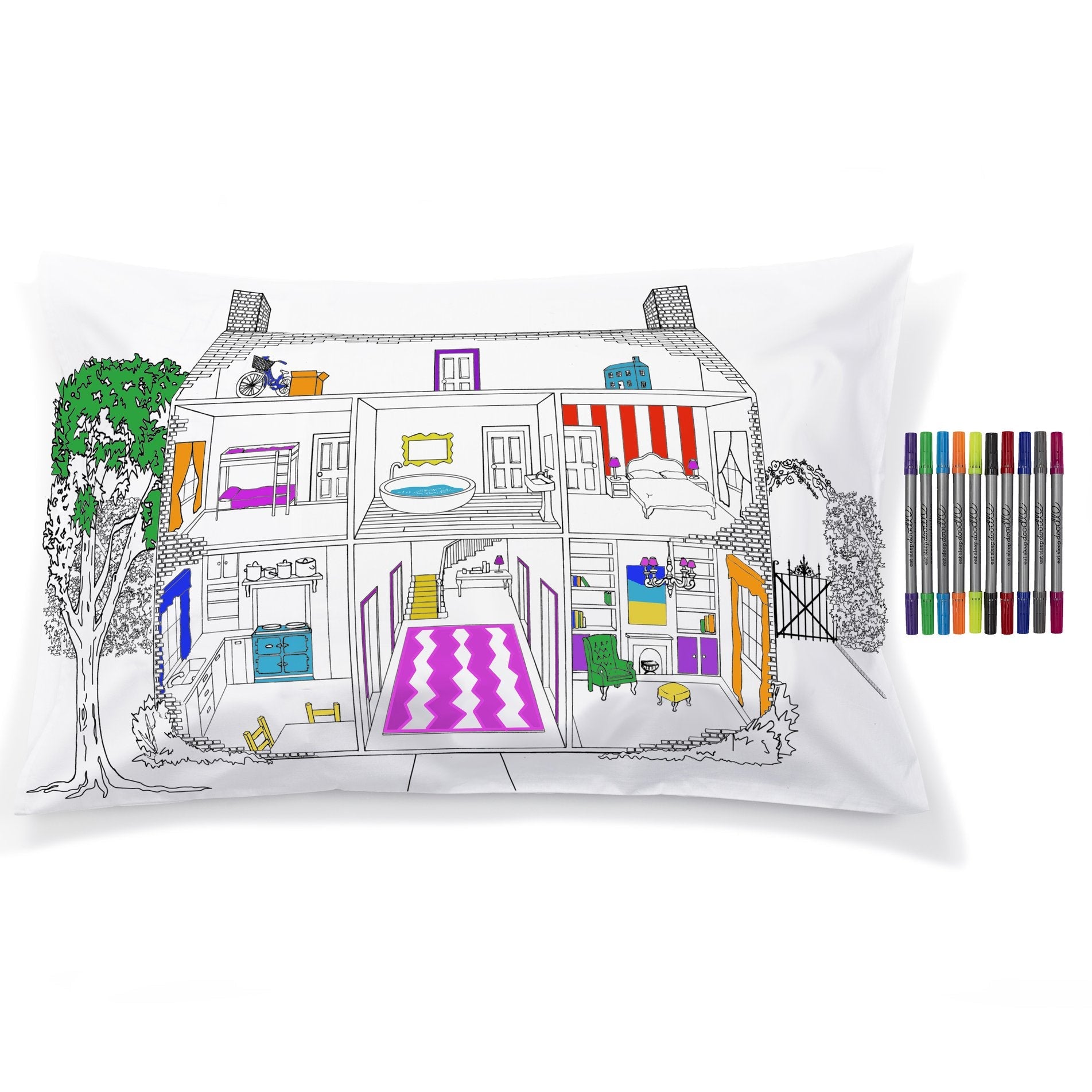 Home Decorator Pillow Case (pens included)
