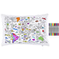 World Map Pillow Case (pens included)