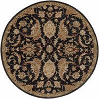 Blomkest Black&Yellow Traditional Wool Carpet