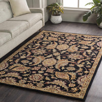 Blomkest Black&Yellow Traditional Wool Carpet