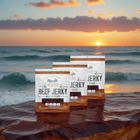 Sharifa Halal Beef Jerky, Original, (3) 2.85 oz. Bag – Great Everyday Halal Jerky Beef Meat Snack, 100 % Real Zabiha Halal Beef, 13g of Protein, 70 Calories, 0g Trans Fat, & 2g of Carbohydrates