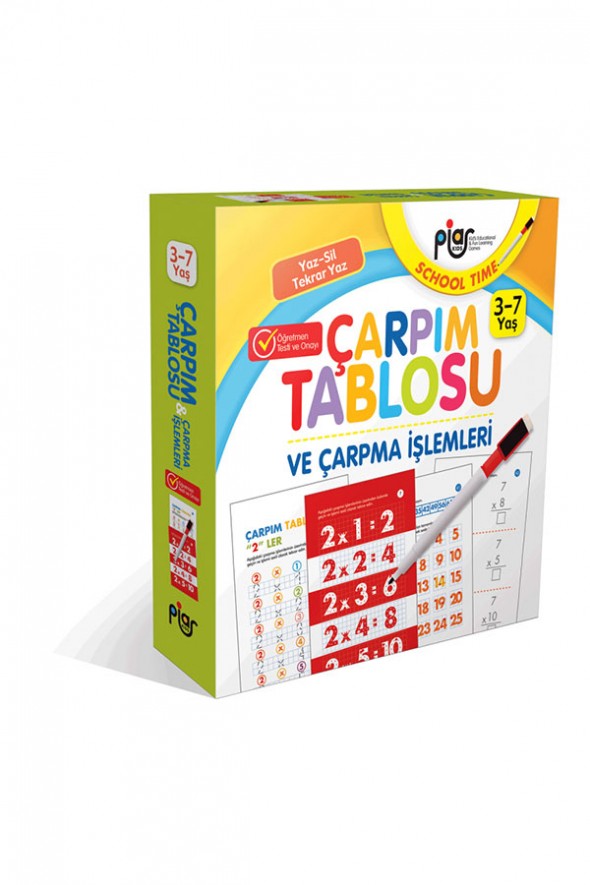 Çarpım Tablosu ve Çarpma İşlemleri - Yaz-Sil-Tekrar Yaz