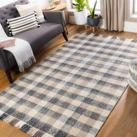 Chilliwack Gray Plaid Wool Rug