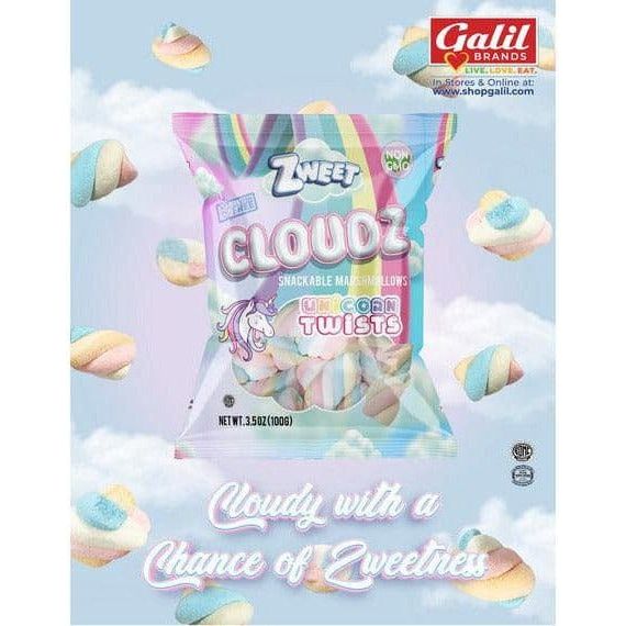 Cloudz Snackable Marshmallows Unicorn Twists | 3.5 oz | Zweet