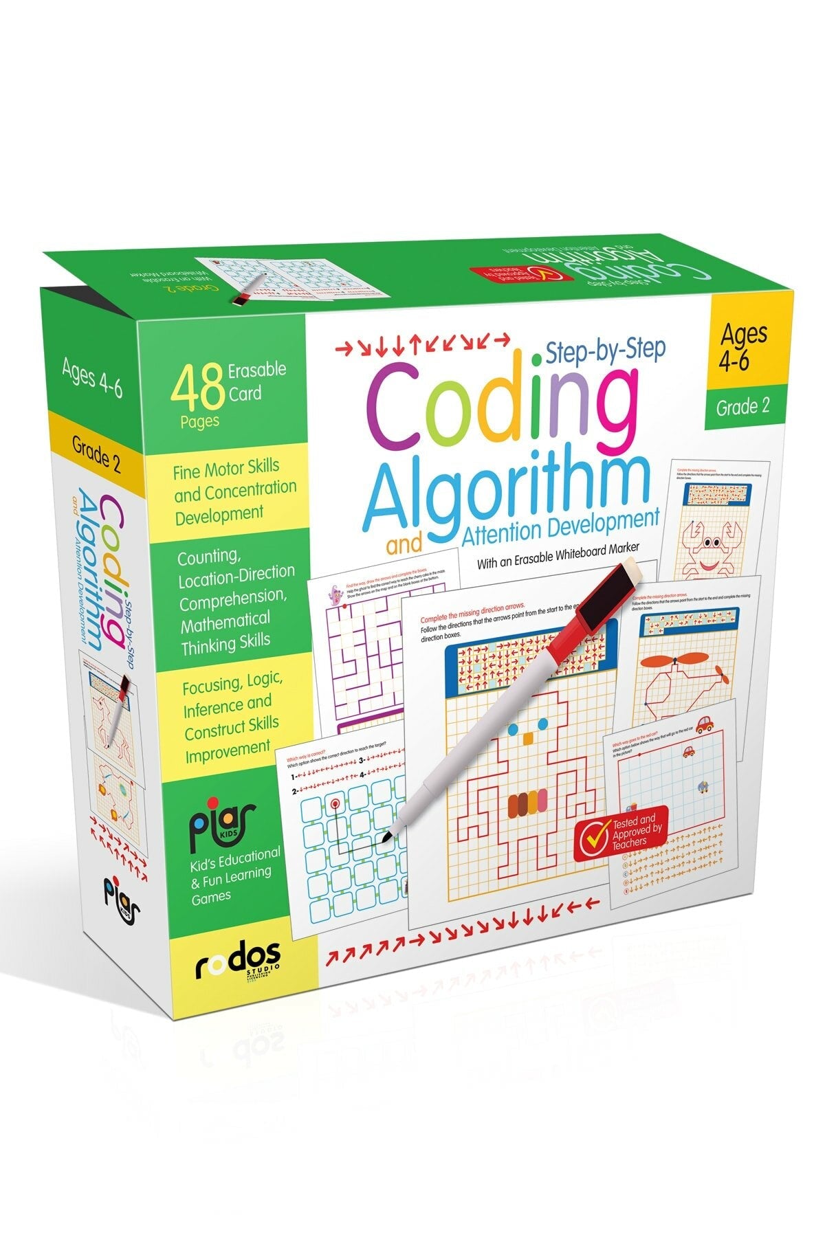 Piar Kids Step-by-step Coding, Algorithm And Attention Development 2 (Grade 2) / Ages 4-6
