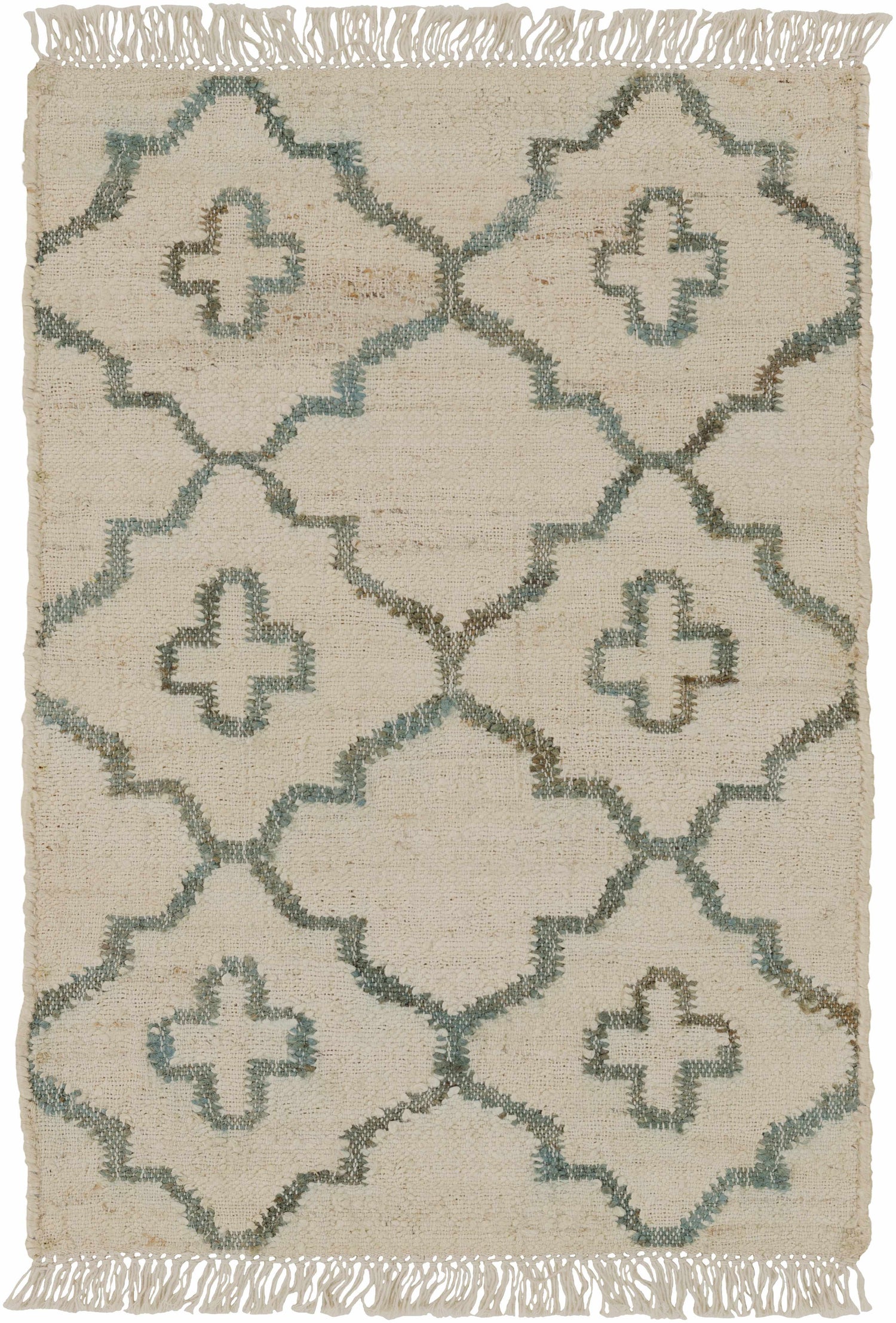Coffeyville Handcrafted Fringed Jute Carpet - Clearance