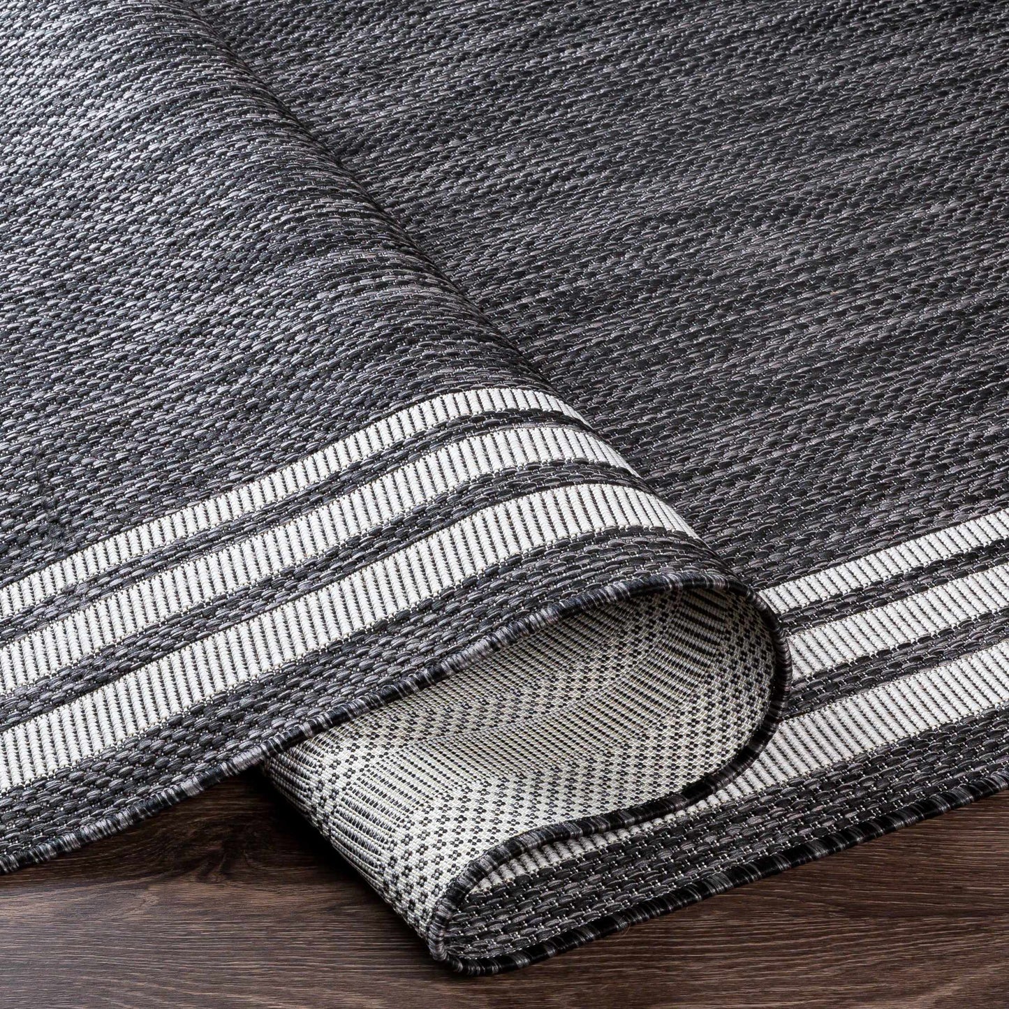 Coonamble Bordered Antrasit Rug