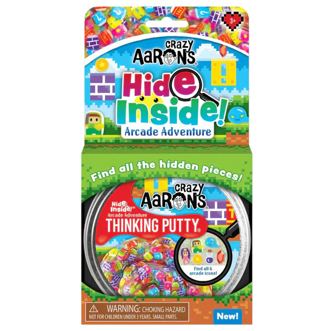 CRAZY AARON'S Thinking Putty - 4" HIDE INSIDE/ARCADE ADVENTURE