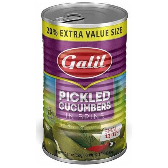 Cucumber Pickles in Brine | Small 13-17 | 23 oz | Galil