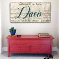 Welcome To Our Home Sign