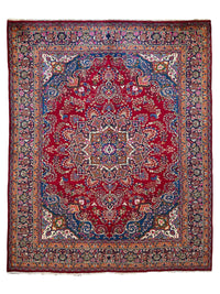 Elegant Mint Vintage 1960's Hand Knotted Veggie Dye Khorasan Area Rug 9’7” x 12’9”