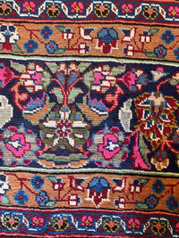Elegant Mint Vintage 1960's Hand Knotted Veggie Dye Khorasan Area Rug 9’7” x 12’9”