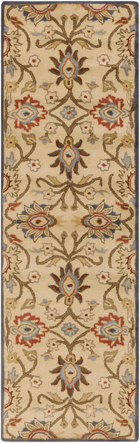 Caesar 1116 Hand Tufted Beige & Rust Wool Rug