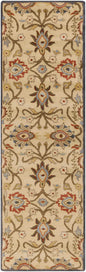Caesar 1116 Hand Tufted Beige & Rust Wool Rug