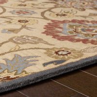 Caesar 1116 Hand Tufted Beige & Rust Wool Rug