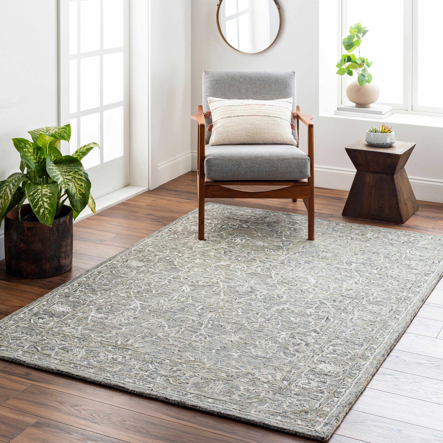 Eriline Wool & Faux Silk Rug