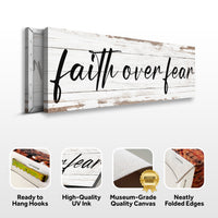 Faith Over Fear Faith Sign III