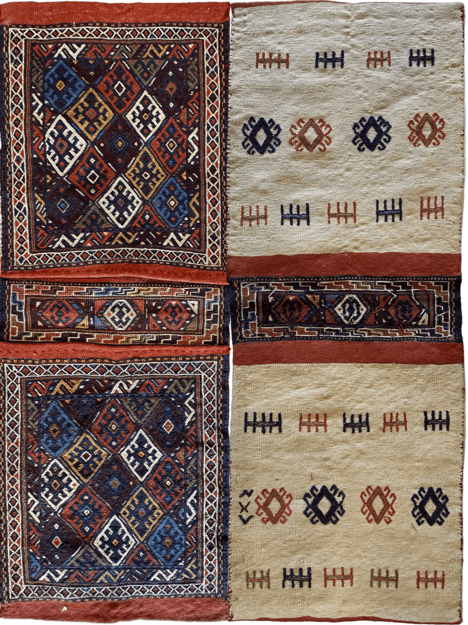 Exquisite Persian Qashqai Nomadic Vintage Khorjin ‘Saddle bag’