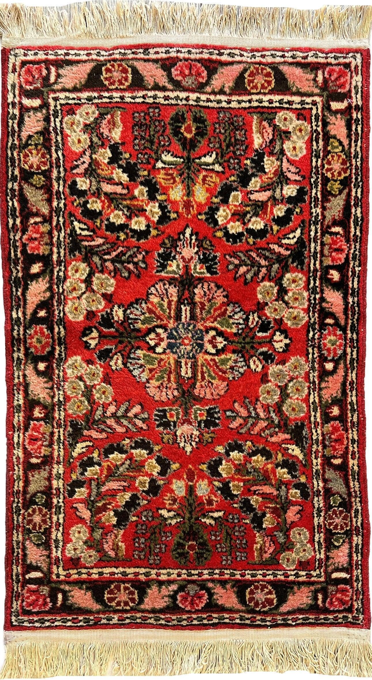 Exquisite Small Sarouk Rug 1'10''x3 Ft