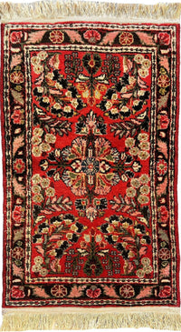 Exquisite Small Sarouk Rug 1'10''x3 Ft
