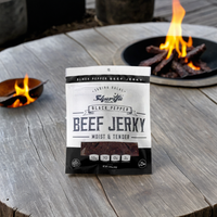 Sharifa Halal Beef Jerky, Black Pepper, (1) 2.85 oz. Bag – Great Everyday Halal Jerky Beef Meat Snack, 100 % Real Zabiha Halal Beef, 13g of Protein, 70 Calories, 0g Trans Fat, & 2g of Carbohydrates