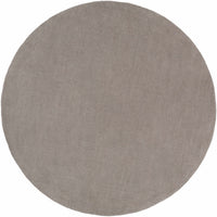 Brockton Solid Gray Wool Rug