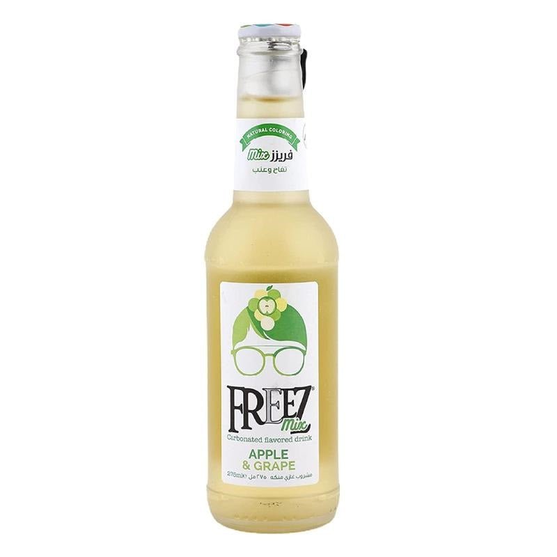 Freez Mix Carbonated Apple & Grape Drink Glass Bottle