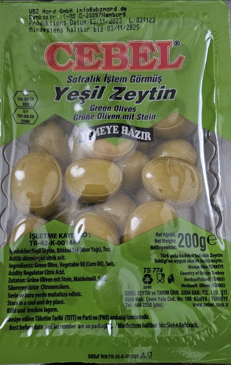 Cebel Pickled Green Olive 200G