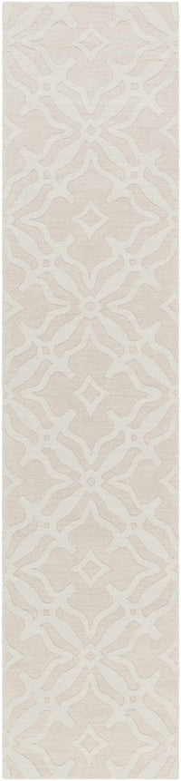 Fyffe Embossed Beige Wool Area Rug