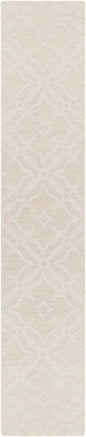 Fyffe Embossed Beige Wool Area Rug