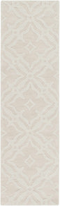 Fyffe Embossed Beige Wool Area Rug