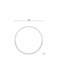 Guindarohan Gold Frame Round Mirror