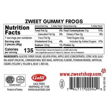 Sour Gummy Frogs | Zweet | 10 oz